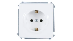 Simon Basic Gniazdo pojedyncze Schuko z/u 16A IP20 białe BMGSz1.01/11