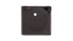 Simon 82 Pokrywa bryzgoszczelna gniazda z/u IP44 z klapką dymną grafit 82068KD-38