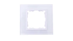 Simon 82 Ramka pojedyncza szklana/ ramka pośrednia biała 82617-30