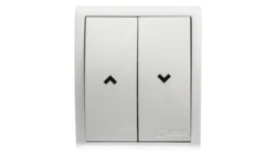 Simon Aquarius Przycisk hermetyczny żaluzjowy dwubiegunowy IP54 biały AQZ1/11