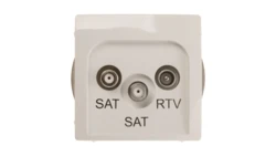 Simon Basic Gniazdo antenowe SAT/SAT/RTV końcowe białe BMZAR+SAT3.1-P2.01/11