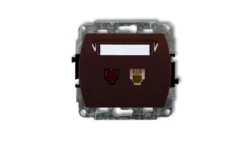 TREND Gniazda telefoniczne pojedyncze 1xRJ11, 4-stykowy brązowy 4GT-1