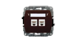 TREND Gniazda komputerowe podwójne 2xRJ45, kat. 6, ekranowane, 8-stykowy brązowy 4GK-6