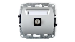 TREND Gniazdo antenowe pojedyncze TV srebrny 5GTV-1