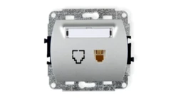 TREND Gniazda telefoniczne pojedyncze 1xRJ11, 4-stykowy srebrny 5GT-1