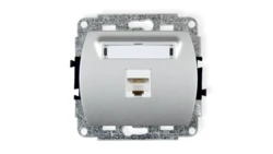 TREND Gniazda komputerowe pojedyncze 1xRJ45, kat. 6, 8-stykowy srebrny 5GK-3