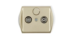 TREND Gniazdo antenowe RTV końcowe 2dB złoty 6G2K