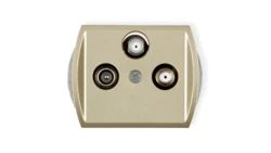 TREND Gniazdo antenowe 2 wyjścia SAT + TV złoty 6GSN