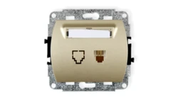 TREND Gniazda telefoniczne pojedyncze 1xRJ11, 4-stykowy złoty 6GT-1