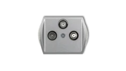 TREND Gniazdo antenowe 2 wyjścia SAT + TV srebrny metalik 7GSN