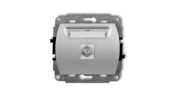 TREND Gniazdo antenowe pojedyncze typu F (SAT) niklowany srebrny metalik 7GF-1