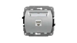 TREND Gniazda komputerowe pojedyncze 1xRJ45, kat. 5e, 8-stykowy srebrny metalik 7GK-1