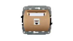 TREND Gniazda komputerowe pojedyncze 1xRJ45, kat. 5e, 8-stykowy złoty metalik 8GK-1