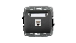 TREND Gniazda komputerowe pojedyncze 1xRJ45, kat. 5e, 8-stykowy grafitowy 11GK-1