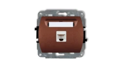 TREND Gniazda komputerowe pojedyncze 1xRJ45, kat. 5e, 8-stykowy brĄzowy metalik 9GK-1