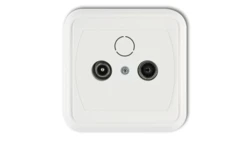 LIZA Gniazdo antenowe RTV końcowe w szeregu gniazd przelotowych 6dB biały GAK-1L6