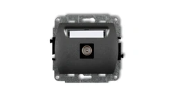 TREND Gniazdo antenowe pojedyncze TV grafitowy 11GTV-1