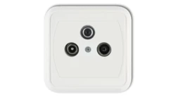 LIZA Gniazdo antenowe RTV przelotowe 12dB biały GAP-1L12