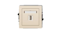 DECO Ładowarka USB pojedynczej, 5V, 1A beżowy 1DCUSB-1
