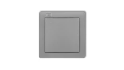 DECO Nadajnik 1-klawiszowy 2-kanałowy z czujnikiem temperatury do systemu Exta Life srebrny metalik 7DEL-1