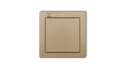 DECO Nadajnik 1-klawiszowy 2-kanałowy z czujnikiem temperatury do systemu Exta Life złoty metalik 8DEL-1