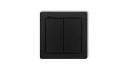 DECO Nadajnik 2-klawiszowy 4-kanałowy z czujnikiem temperatury do systemu Exta Life czarny mat 12DEL-2