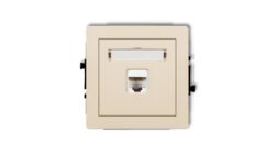 DECO Gniazda komputerowe pojedyncze 1xRJ45, kat. 5e, 8-stykowy beżowy 1DGK-1