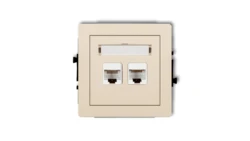 DECO Gniazda komputerowe podwójne 2xRJ45, kat. 6, 8-stykowy beżowy 1DGK-4