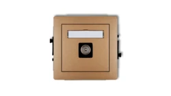 DECO Gniazdo antenowe pojedyncze TV złoty metalik 8DGTV-1