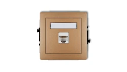 DECO Gniazda komputerowe pojedyncze 1xRJ45, kat. 5e, 8-stykowy złoty metalik 8DGK-1