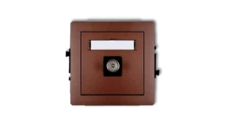 DECO Gniazdo antenowe pojedyncze TV brązowy metalik 9DGTV-1