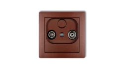 DECO Gniazdo antenowe RTV przelotowe 12dB brązowy metalik 9DG12P