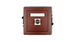 DECO Gniazdo antenowe pojedyncze typu F (SAT) niklowany brązowy metalik 9DGF-1