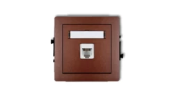 DECO Gniazda telefoniczne pojedyncze 1xRJ11, 4-stykowy, beznarzędziowe brązowy metalik 9DGT-1