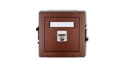 DECO Gniazda komputerowe pojedyncze 1xRJ45, kat. 5e, 8-stykowy brązowy metalik 9DGK-1