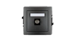 DECO Gniazdo antenowe pojedyncze TV grafitowy 11DGTV-1