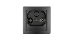 DECO Gniazdo antenowe RTV przelotowe 12dB grafitowy 11DG12P