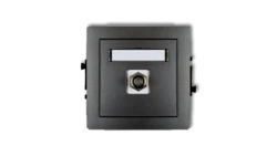 DECO Gniazdo antenowe pojedyncze typu F (SAT) niklowany grafitowy 11DGF-1