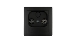 DECO Gniazdo antenowe RTV końcowe w szeregu gniazd przelotowych 6dB czarny mat 12DG6K