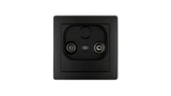 DECO Gniazdo antenowe RTV przelotowe 9dB czarny mat 12DG9P