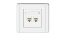 FLEXI Gniazdo komputerowe podwójne 2xRJ45, kat. 5e, 8-stykowe biały FGK-2