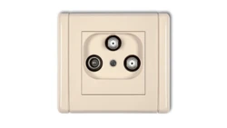 FLEXI Gniazdo antenowe 2 wyjścia SAT + TV beżowy 1FGSN