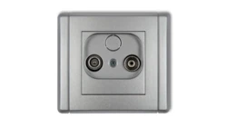 FLEXI Gniazdo antenowe RTV końcowe 2dB srebrny metalik 7FG2K