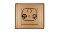 FLEXI Gniazdo antenowe RTV końcowe 2dB złoty metalik 8FG2K