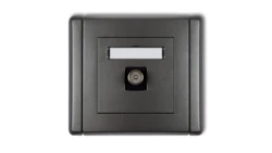 FLEXI Gniazdo antenowe pojedyncze TV grafitowy 11FGTV-1