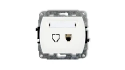 TREND Gniazda telefoniczne pojedyncze 1xRJ11, 4-stykowy biały GT-1