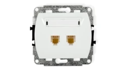 TREND Gniazda telefoniczne podwójne 2xRJ11, 4-stykowy biały GT-2