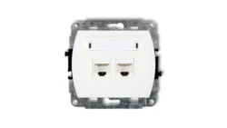 TREND Gniazda komputerowe podwójne 2xRJ45, kat. 5e, 8-stykowy biały GK-2