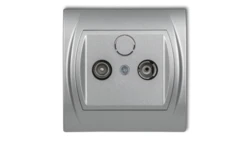 LOGO Gniazdo antenowe RTV końcowe 2dB srebrny metalik 7LG2K