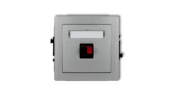 DECO Gniazdo głośnikowe pojedyncze srebrny metalik 7DGG-1